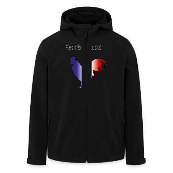 coq gaulois blanc - Recycelte Männer Softshell-Jacke von Stanley/Stella - Schwarz - Vorne - AI Model Male 185 light (185cm)