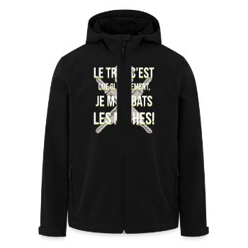 Boulanger - humour - Veste softshell homme en polyester recyclé Stanley/Stella - noir - Devant - AI Model Male 185 light (185cm)