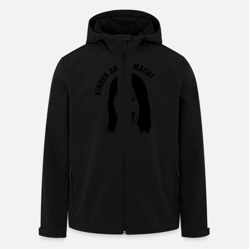 Kinder an die Macht - Recycelte Männer Softshell-Jacke von Stanley/Stella - Schwarz