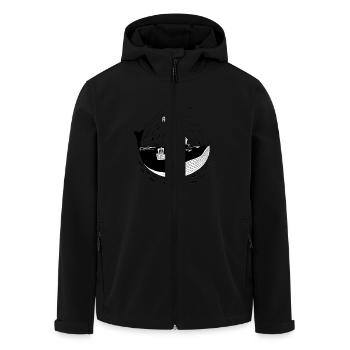 Fjord, Norwegen, Skandinavien, Geschenk - Recycelte Männer Softshell-Jacke von Stanley/Stella - Schwarz - Vorne - AI Model Male 185 light (185cm)
