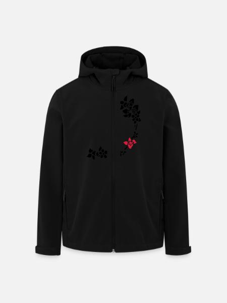 Blume - Recycelte Männer Softshell-Jacke von Stanley/Stella - Schwarz