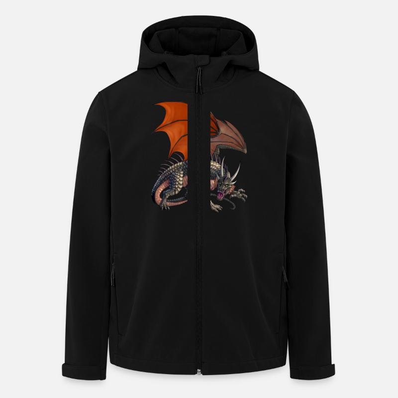 menacing dragon - Men’s Recycled Softshell Jacket by Stanley/Stella - black