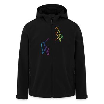 Cheval aux couleurs arc-en-ciel - Veste softshell homme en polyester recyclé Stanley/Stella - noir - Devant - AI Model Male 185 light (185cm)