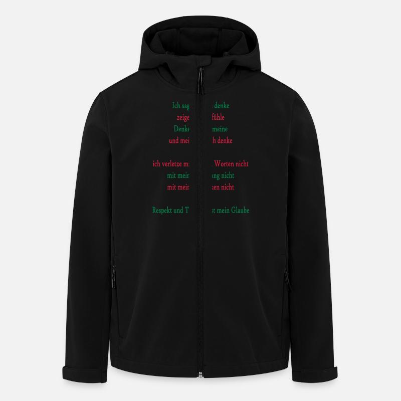 mes mots - Veste softshell homme en polyester recyclé Stanley/Stella - noir