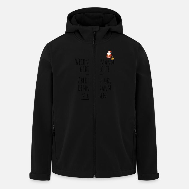Weihnachtsmann gibt es nicht - Recycelte Männer Softshell-Jacke von Stanley/Stella - Schwarz