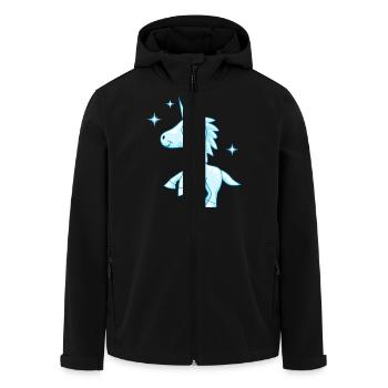 Unicorn (light blue) - Men’s Recycled Softshell Jacket by Stanley/Stella - black - Front - AI Model Male 185 light (185cm)