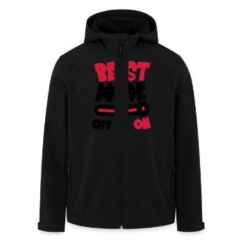 Beast Mode On - Veste softshell homme en polyester recyclé Stanley/Stella - noir - Devant - AI Model Male 185 light (185cm)