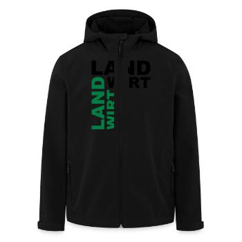 Landwirt - V2 - Recycelte Männer Softshell-Jacke von Stanley/Stella - Schwarz - Vorne - AI Model Male 185 light (185cm)