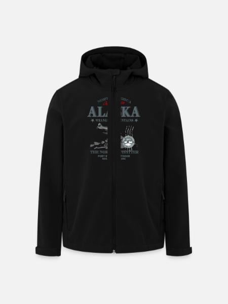 Alaska - Aircraft - Recycelte Männer Softshell-Jacke von Stanley/Stella - Schwarz