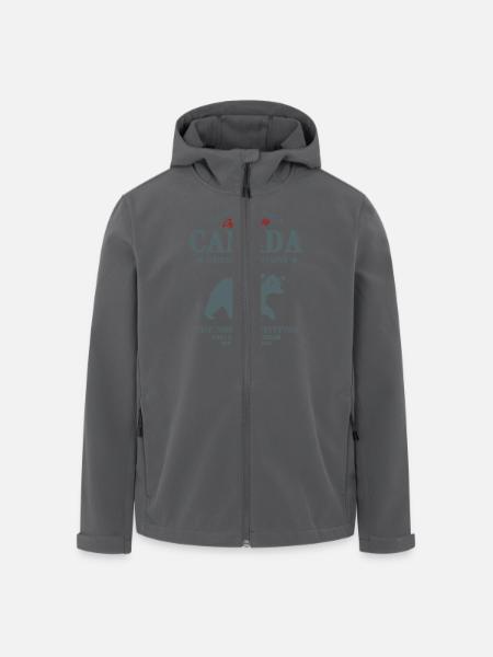 Canada - Grizzly Bear - Recycelte Männer Softshell-Jacke von Stanley/Stella - Schwarz