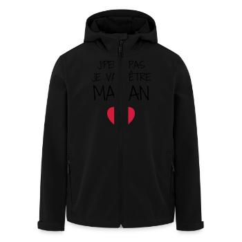 Muttertag / Mama / Mutter / Mutti / Mother's day - Recycelte Männer Softshell-Jacke von Stanley/Stella - Schwarz - Vorne - AI Model Male 185 light (185cm)