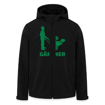 Gärtner - Recycelte Männer Softshell-Jacke von Stanley/Stella - Schwarz - Vorne - AI Model Male 185 light (185cm)