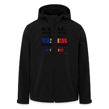 Egal wie cool vater geschenk Rumänien - Recycelte Männer Softshell-Jacke von Stanley/Stella - Schwarz - Vorne - AI Model Male 185 light (185cm)