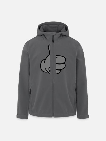 like_hand_02 - Men’s Recycled Softshell Jacket by Stanley/Stella - black