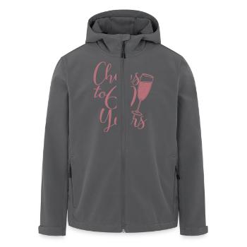 60th Birthday Women For Her Cheers To 60 Years Old - Men’s Recycled Softshell Jacket by Stanley/Stella - black - Front - AI Model Male 185 light (185cm)