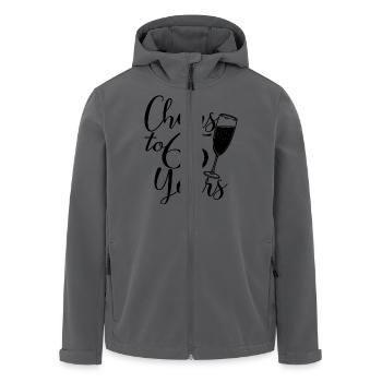 65th Birthday Women For Her Cheers To 65 Years Old - Men’s Recycled Softshell Jacket by Stanley/Stella - black - Front - AI Model Male 185 light (185cm)