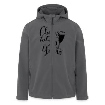 55th Birthday Women For Her Cheers To 55 Years Old - Men’s Recycled Softshell Jacket by Stanley/Stella - black - Front - AI Model Male 185 light (185cm)