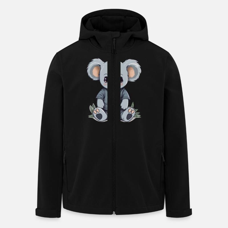 süßer Koala - Recycelte Männer Softshell-Jacke von Stanley/Stella - Schwarz