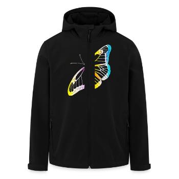 Butterfly Butterfly Monarch Spring Colorful Gift - Men’s Recycled Softshell Jacket by Stanley/Stella - black - Front - AI Model Male 185 light (185cm)