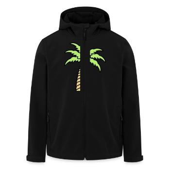 Palme Insel Baum Strand Urlaub Kokosnuss Meer Cool - Recycelte Männer Softshell-Jacke von Stanley/Stella - Schwarz - Vorne - AI Model Male 185 light (185cm)