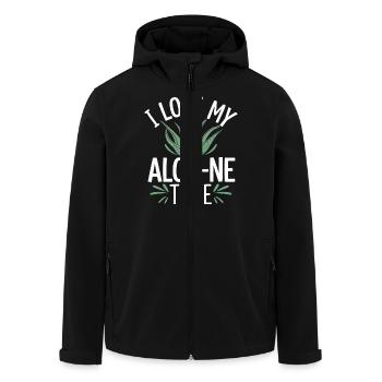 Plant fun and time for me - Men’s Recycled Softshell Jacket by Stanley/Stella - black - Front - AI Model Male 185 light (185cm)