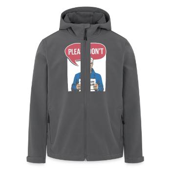 Silencieux et introverti - Veste softshell homme en polyester recyclé Stanley/Stella - charbon - Devant - AI Model Male 185 light (185cm)