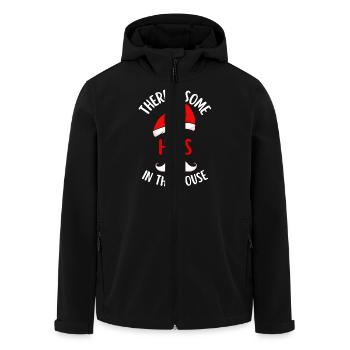 Funny Santa Christmas - Men’s Recycled Softshell Jacket by Stanley/Stella - black - Front - AI Model Male 185 light (185cm)