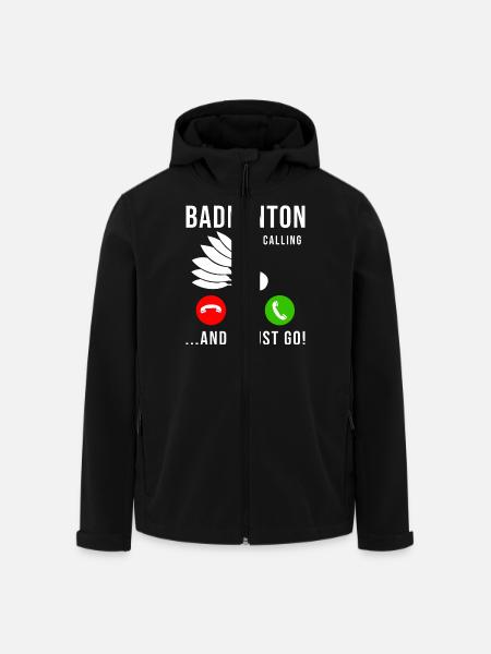 Badminton Is Calling Shuttlecock - Men’s Recycled Softshell Jacket by Stanley/Stella - black