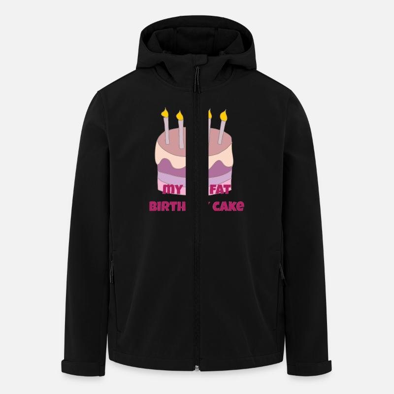 Mon gros gâteau d’anniversaire - Veste softshell homme en polyester recyclé Stanley/Stella - noir