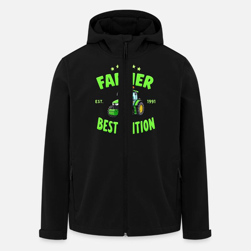 Rire des fermiers - Fermier drôle - Veste softshell homme en polyester recyclé Stanley/Stella - noir