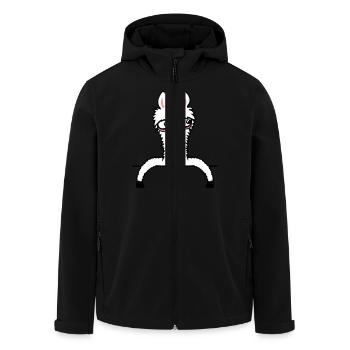 Llama Nerd Geek Lunettes à monture de corne Smart Funny Grimace - Veste softshell homme en polyester recyclé Stanley/Stella - noir - Devant - AI Model Male 185 light (185cm)