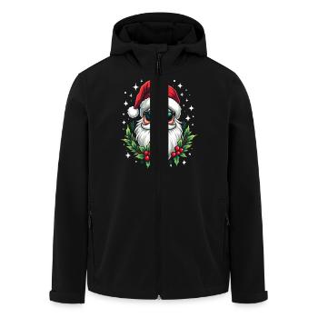 Cool Santa Claus with sunglasses Christmas - Men’s Recycled Softshell Jacket by Stanley/Stella - black - Front - AI Model Male 185 light (185cm)