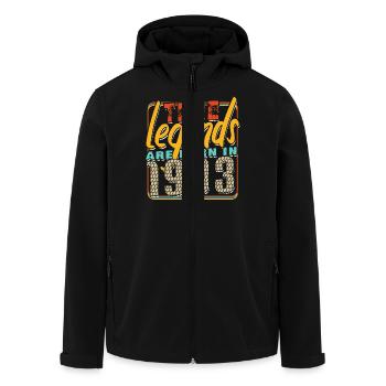 True legends are born in 1993 Vintage anniversaire - Veste softshell homme en polyester recyclé Stanley/Stella - noir - Devant - AI Model Male 185 light (185cm)