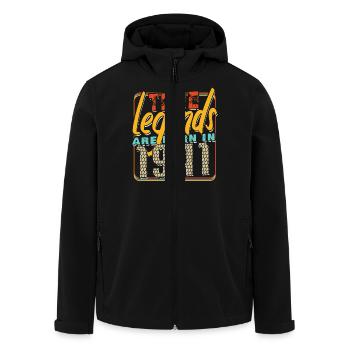 True legends are born in 1941 Vintage Birthday - Men’s Recycled Softshell Jacket by Stanley/Stella - black - Front - AI Model Male 185 light (185cm)