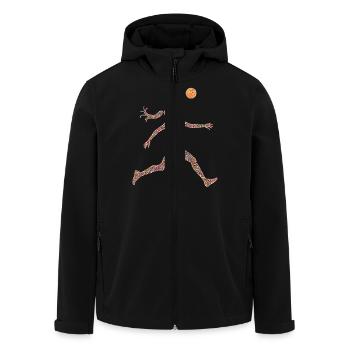 Handball-Herzschlag - Frauen & Mädchen - Recycelte Männer Softshell-Jacke von Stanley/Stella - Schwarz - Vorne - AI Model Male 185 light (185cm)
