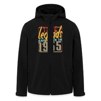 Wahre Legenden werden 1955 geboren Vintage Geburtstag - Recycelte Männer Softshell-Jacke von Stanley/Stella - Schwarz - Vorne - AI Model Male 185 light (185cm)