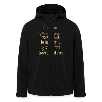 love you to the moon and back amore Flowers Women - Men’s Recycled Softshell Jacket by Stanley/Stella - black - Front - AI Model Male 185 light (185cm)