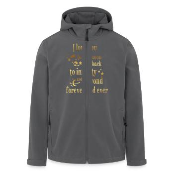 love you to the moon and back amore Blumen Frauen - Recycelte Männer Softshell-Jacke von Stanley/Stella - Anthrazit - Vorne - AI Model Male 185 light (185cm)
