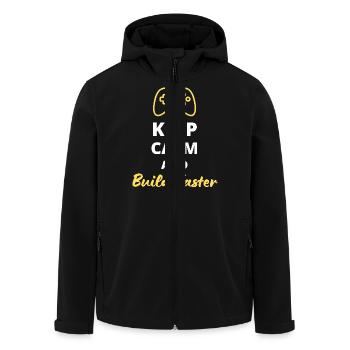 Keep Calm and Build Faster - Gamer et Créatif - Veste softshell homme en polyester recyclé Stanley/Stella - noir - Devant - AI Model Male 185 light (185cm)