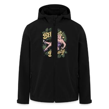 Beauté de la bière - Veste softshell homme en polyester recyclé Stanley/Stella - noir - Devant - AI Model Male 185 light (185cm)
