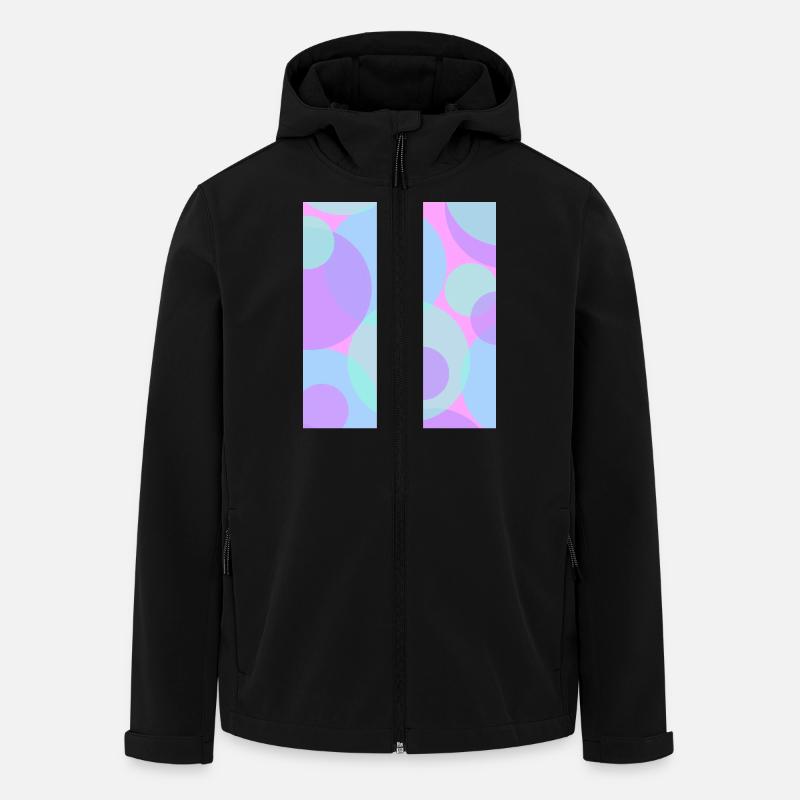Points en pastel - Veste softshell homme en polyester recyclé Stanley/Stella - noir