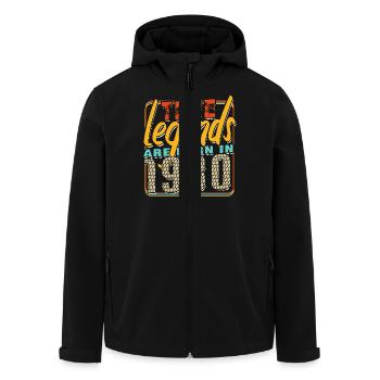 Wahre Legenden werden 1980 geboren Vintage Geburtstag - Recycelte Männer Softshell-Jacke von Stanley/Stella - Schwarz - Vorne - AI Model Male 185 light (185cm)