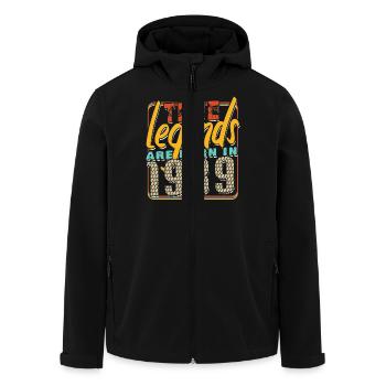 True legends are born in 1939 Vintage anniversaire - Veste softshell homme en polyester recyclé Stanley/Stella - noir - Devant - AI Model Male 185 light (185cm)