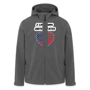 T-shirt I LOVE YOU UNITED STATES 2025 - Veste softshell homme en polyester recyclé Stanley/Stella - charbon - Devant - AI Model Male 185 light (185cm)