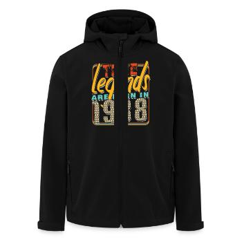 Wahre Legenden werden 1938 geboren Vintage Geburtstag - Recycelte Männer Softshell-Jacke von Stanley/Stella - Schwarz - Vorne - AI Model Male 185 light (185cm)