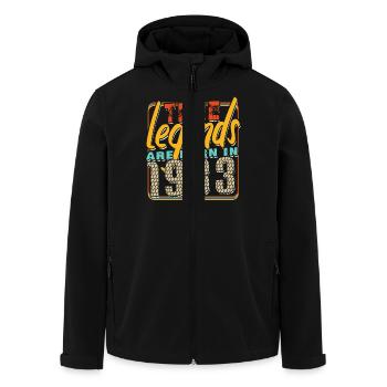 Wahre Legenden werden 1983 geboren Vintage Geburtstag - Recycelte Männer Softshell-Jacke von Stanley/Stella - Schwarz - Vorne - AI Model Male 185 light (185cm)