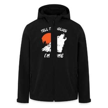 Tell the Wolves I Am Home - Recycelte Männer Softshell-Jacke von Stanley/Stella - Schwarz - Vorne - AI Model Male 185 light (185cm)