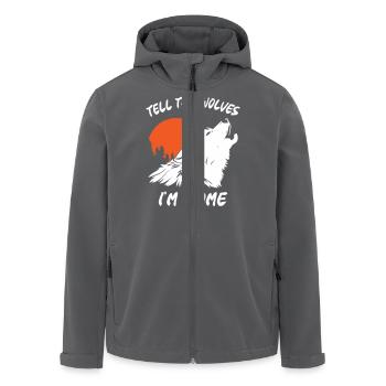 Dites aux loups que je suis chez moi - Veste softshell homme en polyester recyclé Stanley/Stella - charbon - Devant - AI Model Male 185 light (185cm)