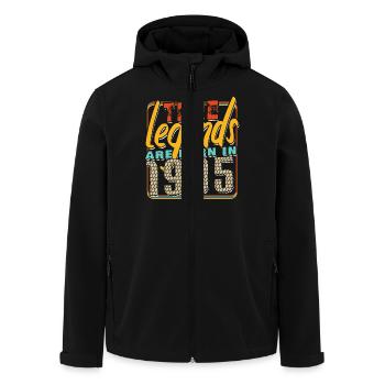 True legends are born in 1995 Vintage Anniversary - Men’s Recycled Softshell Jacket by Stanley/Stella - black - Front - AI Model Male 185 light (185cm)