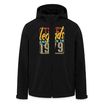 True legends are born in 1979 Vintage anniversaire - Veste softshell homme en polyester recyclé Stanley/Stella - noir - Devant - AI Model Male 185 light (185cm)
